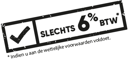 slechts 6% BTW